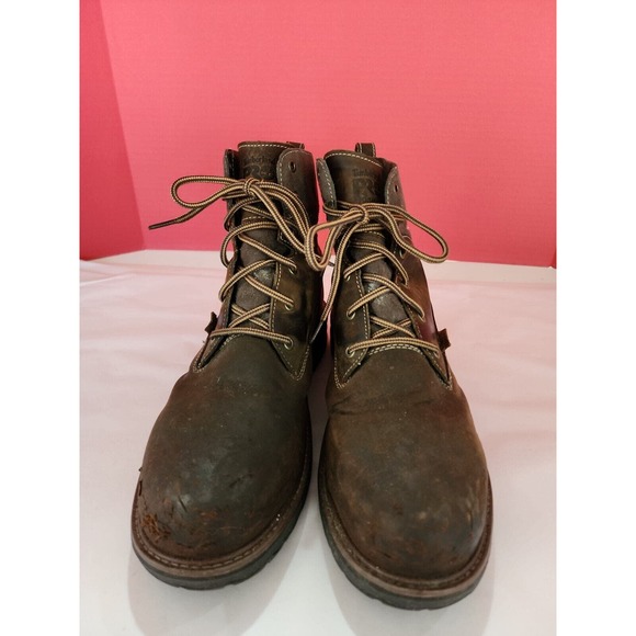 Timberland PRO Women's Hightower 6" Alloy Toe Waterproof Work Boot Brown 11 - Picture 2 of 12